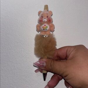 #58 Brown fluffy Soft Bear Pen